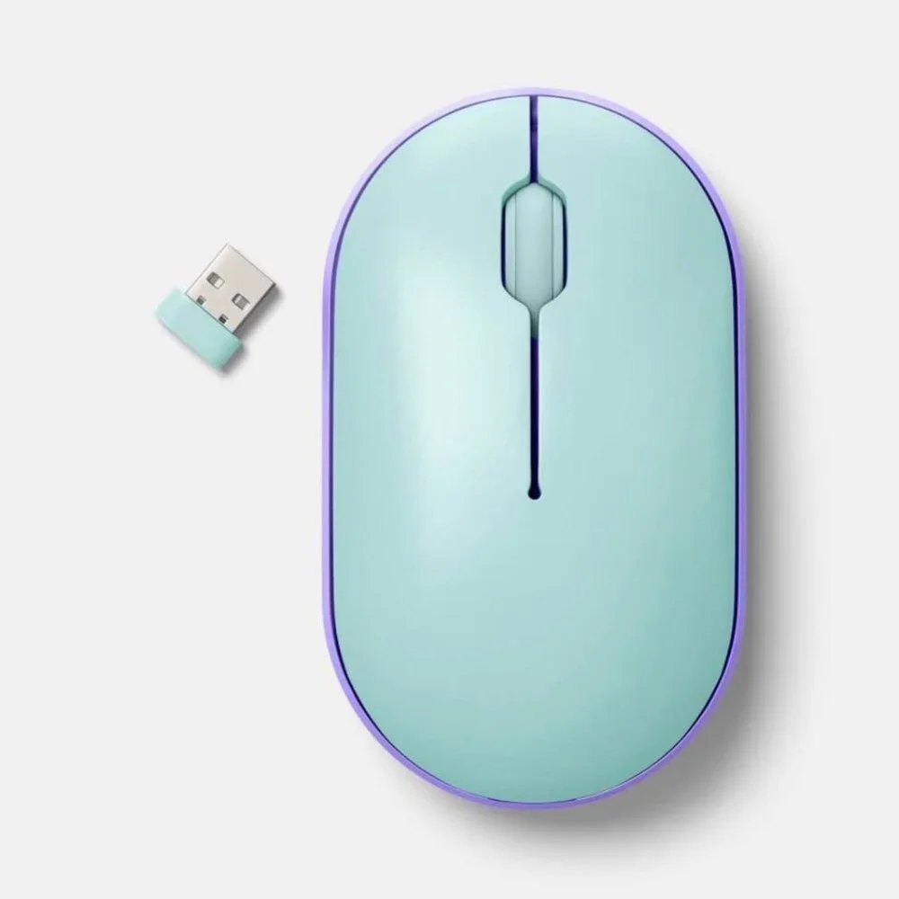Bluetooth Mouse-Spring Teal-USB A Connections-heyday
